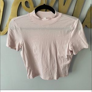 LULULEMON Kit Silano Mock Neck Tee in Misty Pink